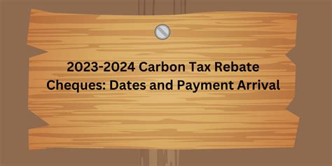 carbon tax rebate 2023 payment dates
